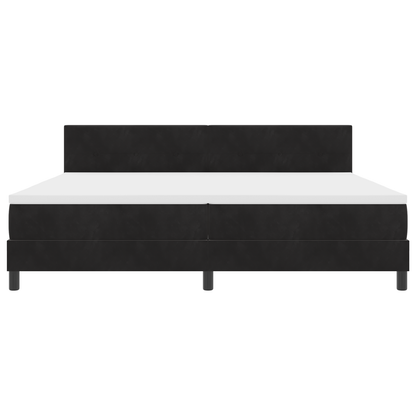 Boxspringbed met matras en LED fluweel zwart 200x200 cm