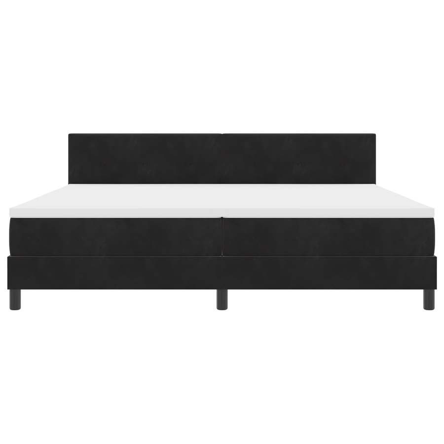 Boxspringbed met matras en LED fluweel zwart 200x200 cm