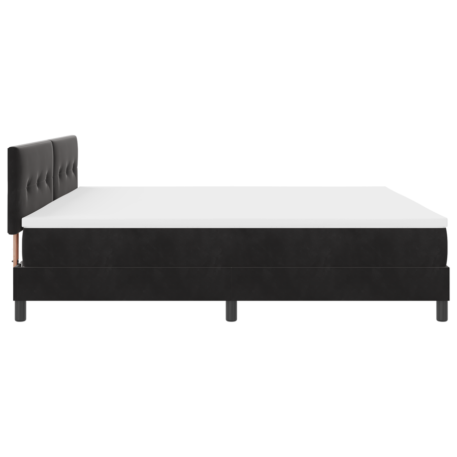 Boxspringbed met matras en LED fluweel zwart 200x200 cm
