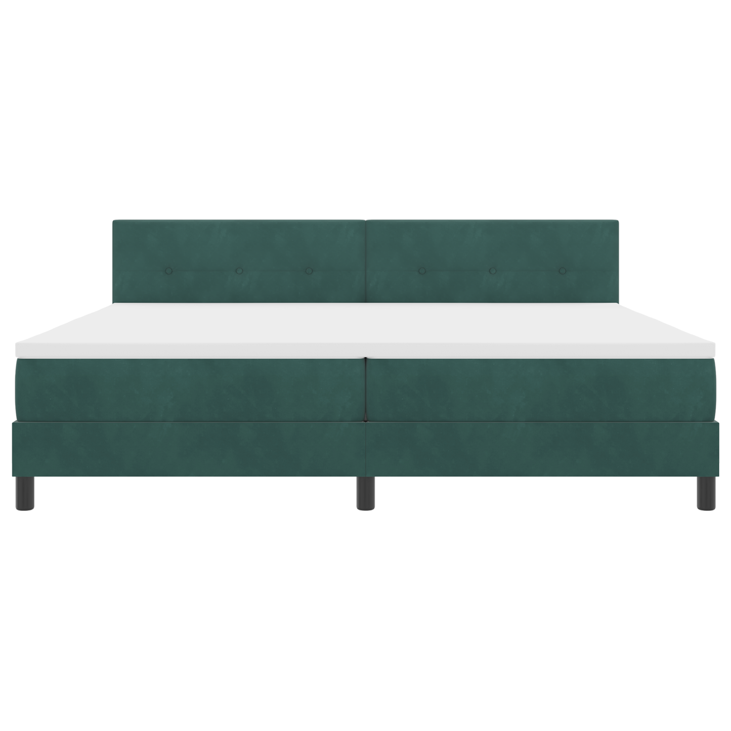 Boxspringbed met matras en LED fluweel donkergroen 200x200 cm