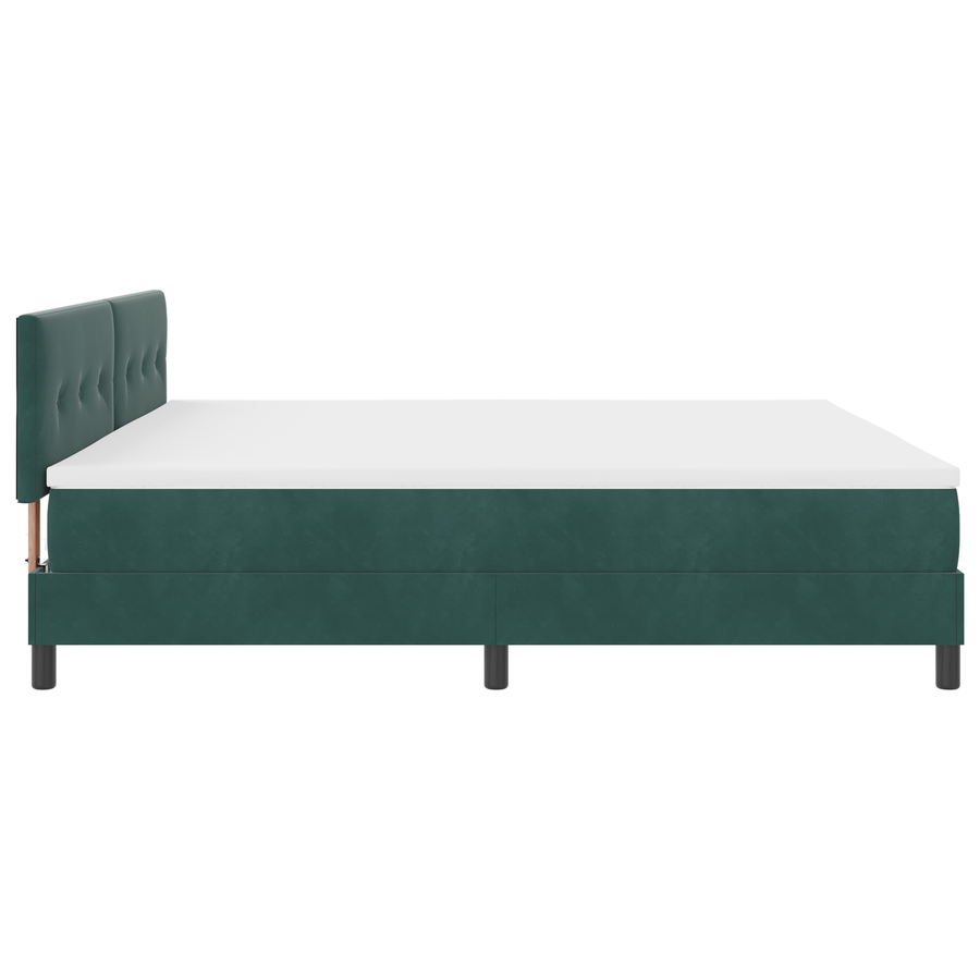 Boxspringbed met matras en LED fluweel donkergroen 200x200 cm