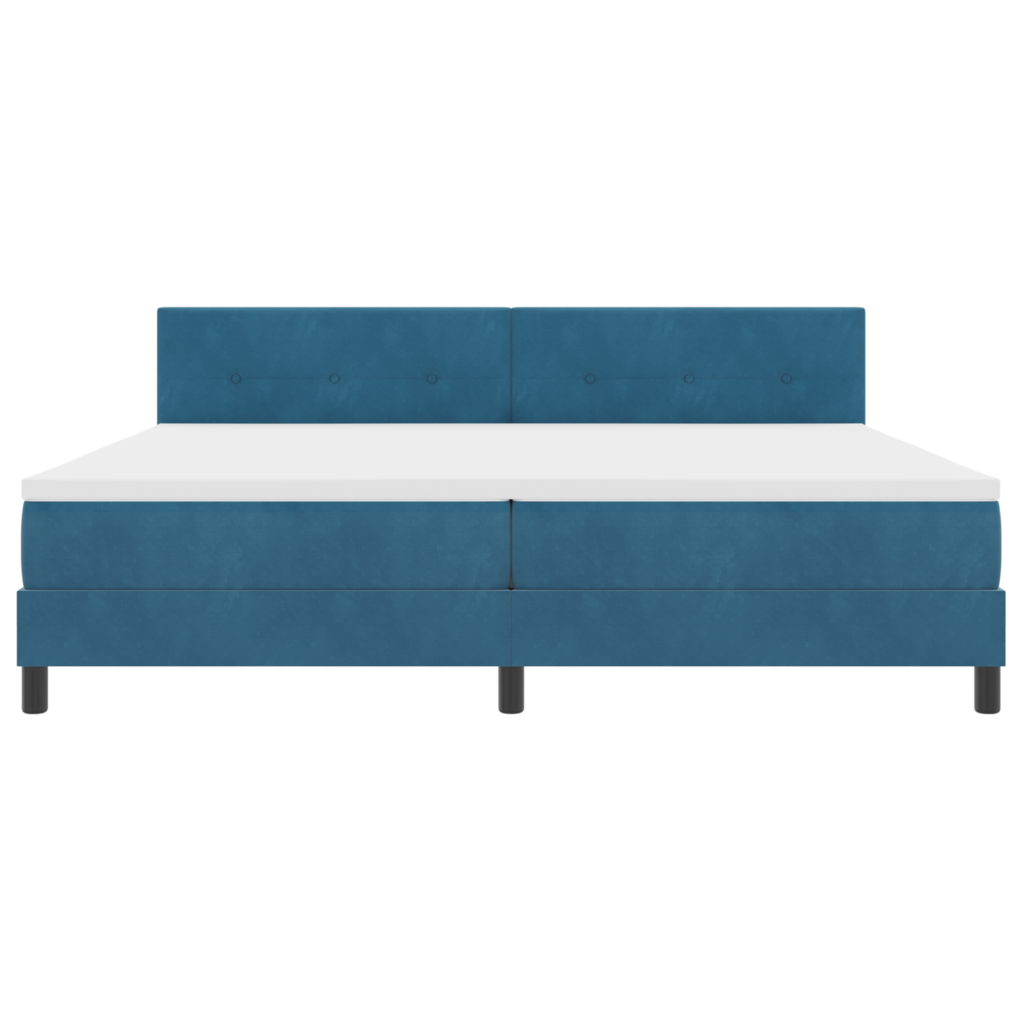 Boxspringbed met matras en LED fluweel donkerblauw 200x200 cm