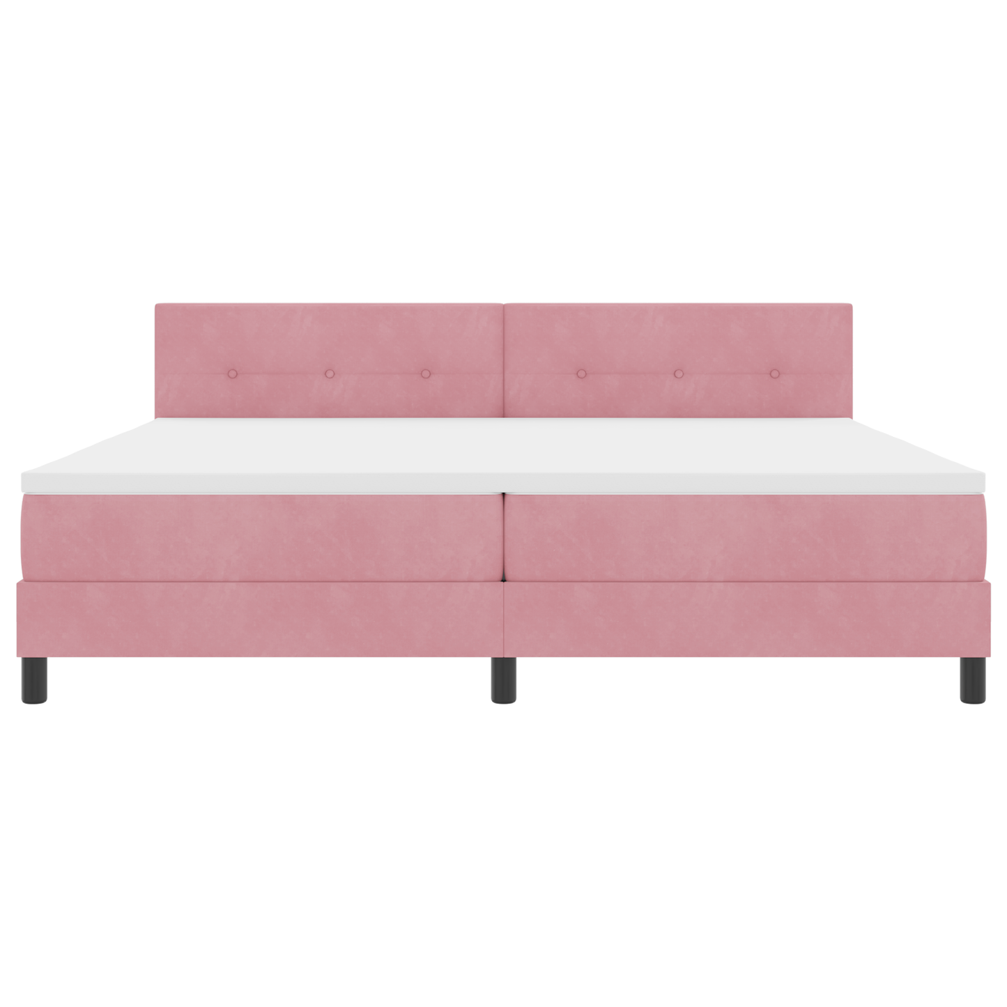 Boxspringbed met matras en LED fluweel roze 200x200 cm
