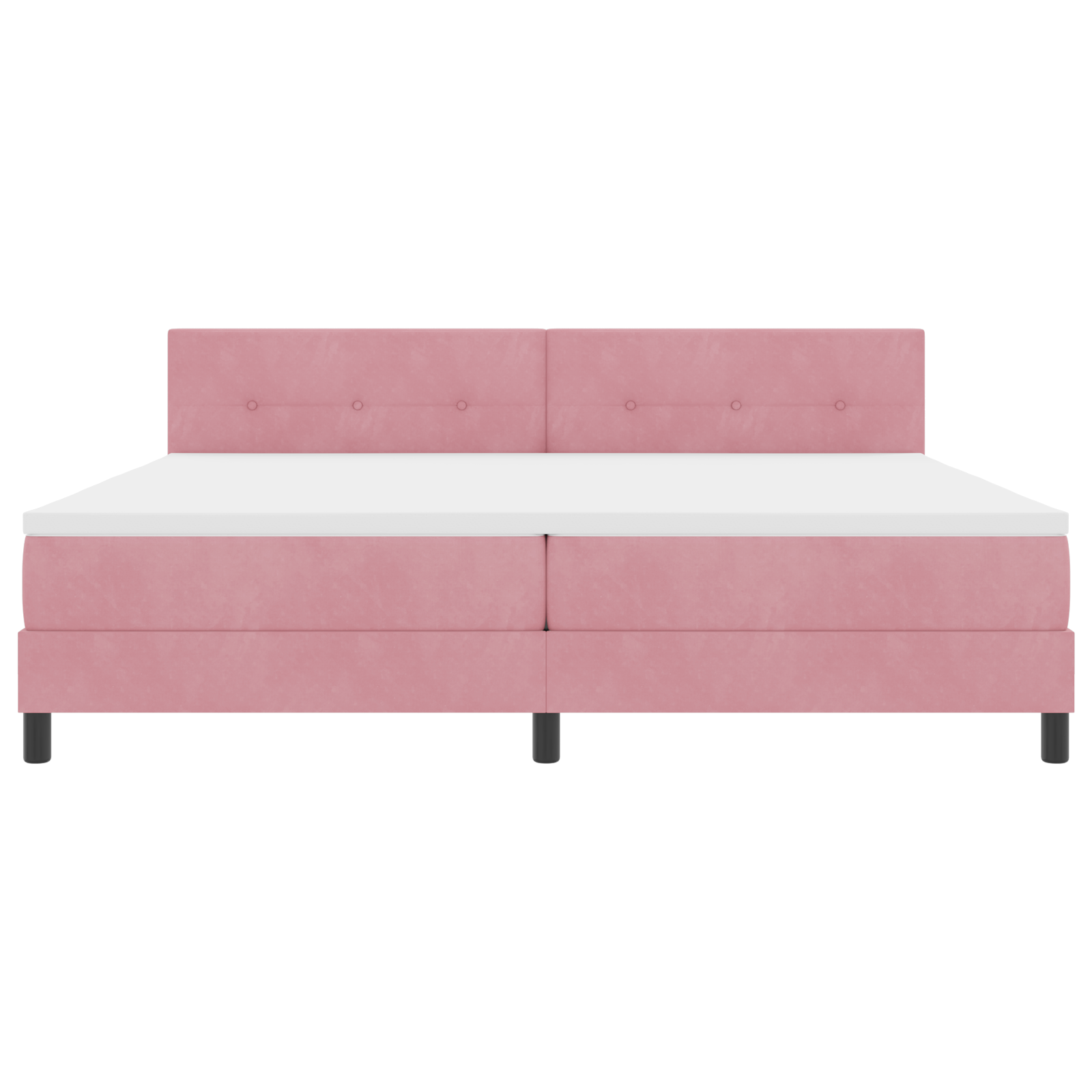Boxspringbed met matras en LED fluweel roze 200x200 cm