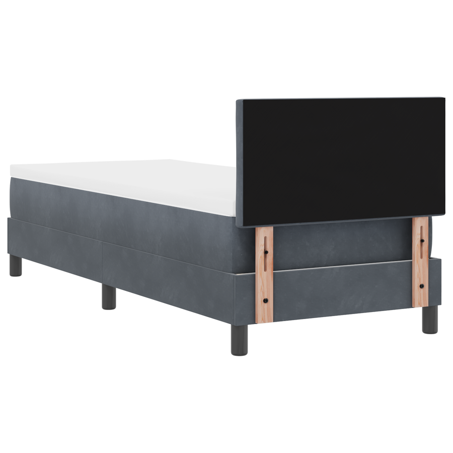 Boxspringbed met matras en LED fluweel donkergrijs 80x200 cm