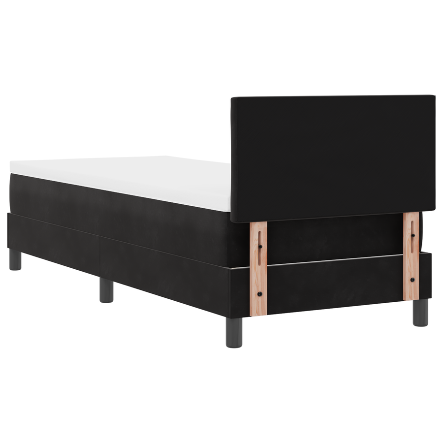 Boxspringbed met matras en LED fluweel zwart 80x200 cm