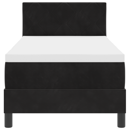 Boxspringbed met matras en LED fluweel zwart 80x200 cm