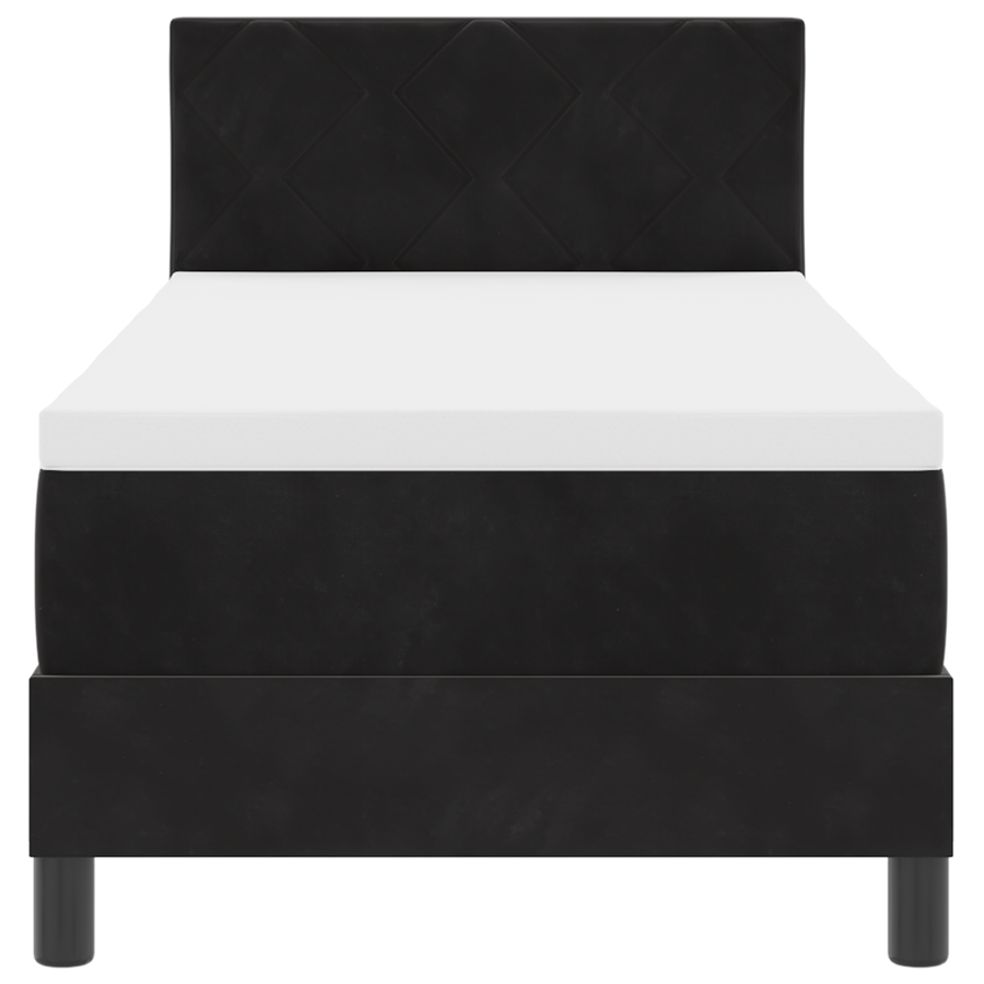 Boxspringbed met matras en LED fluweel zwart 80x200 cm