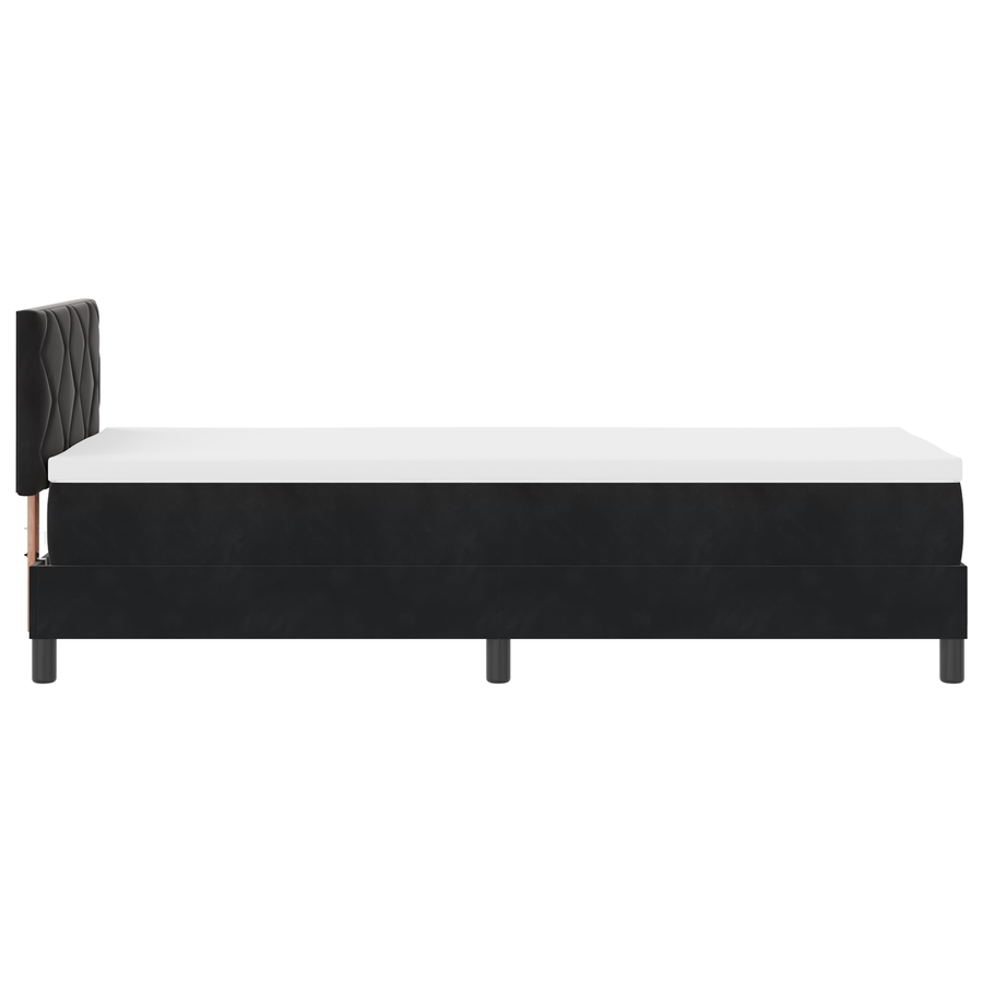 Boxspringbed met matras en LED fluweel zwart 80x200 cm