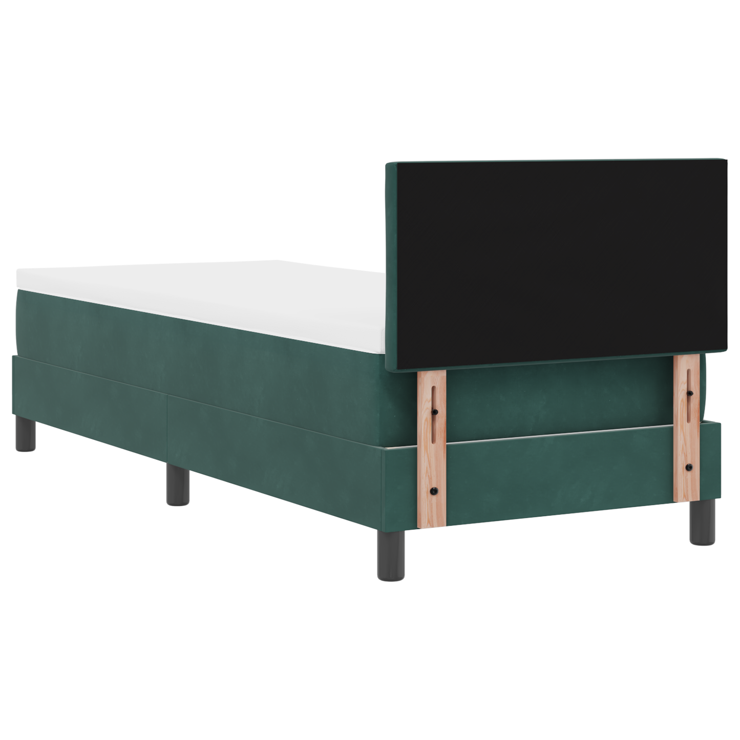 Boxspringbed met matras en LED fluweel donkergroen 80x200 cm