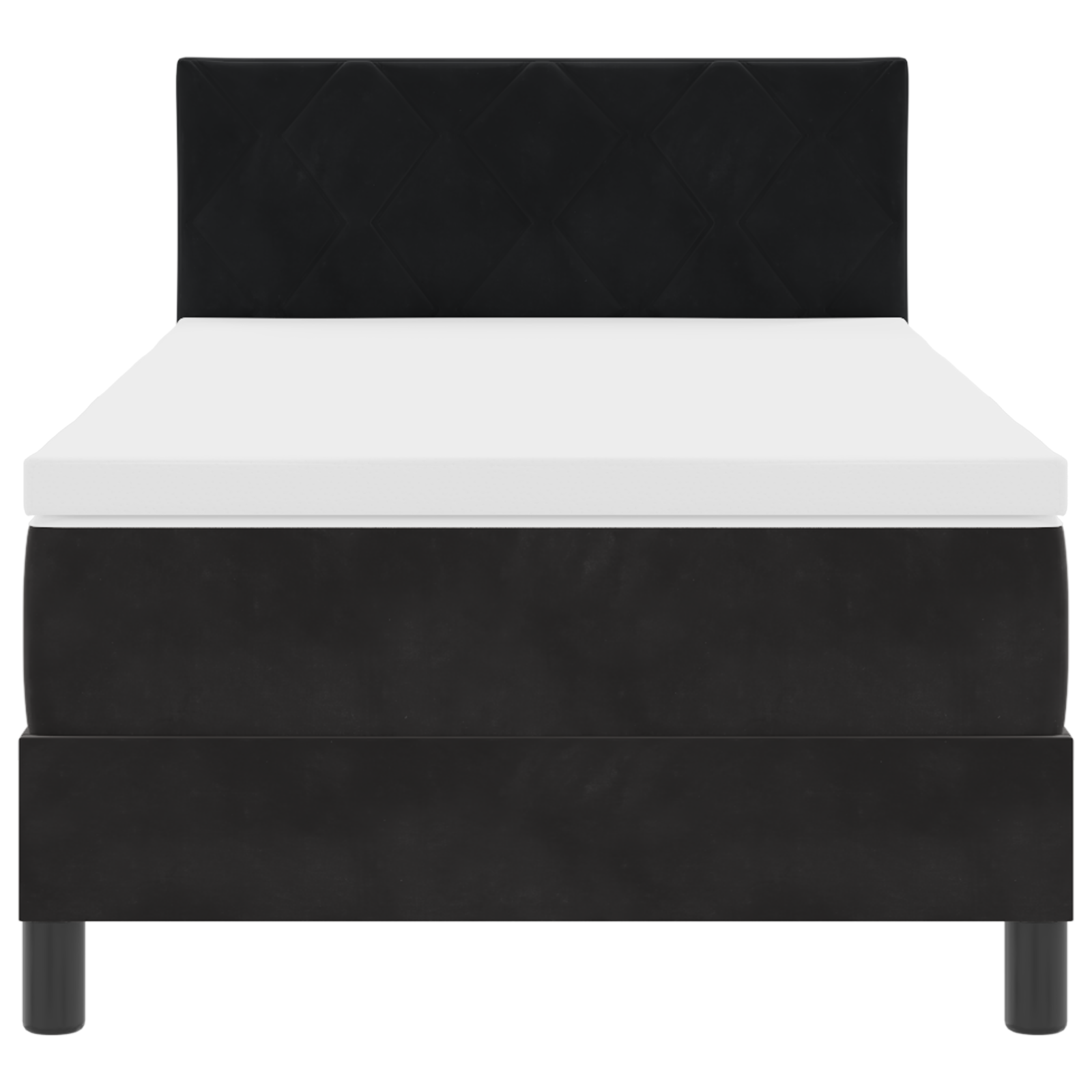 Boxspring Bed met Matras & LED Zwart 90x190 cm Fluweel