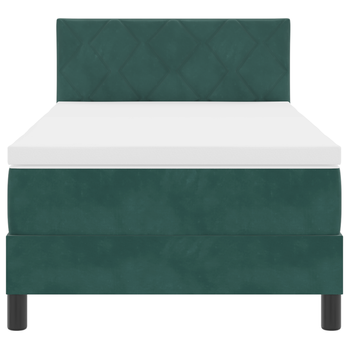 Boxspringbed met matras en LED fluweel donkergroen 90x190 cm