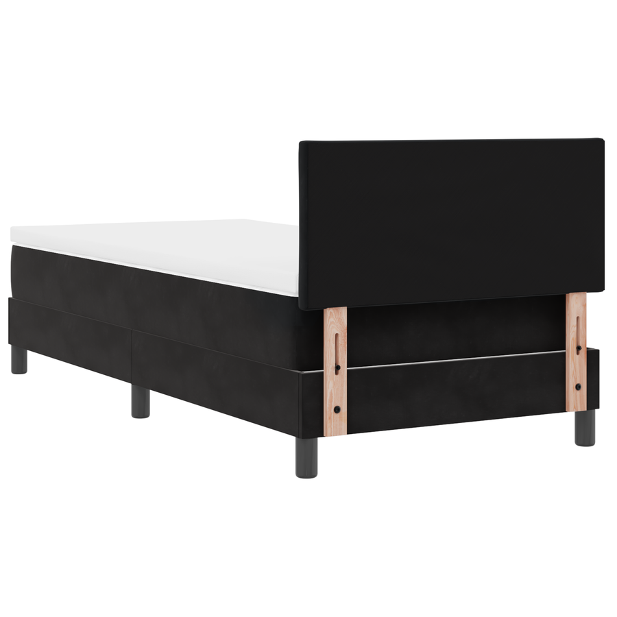 Boxspringbed met matras en LED fluweel zwart 90x200 cm