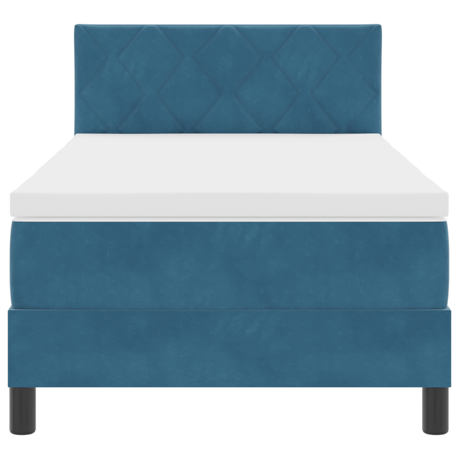 Boxspringbed met Matras & LED Donkerblauw 90x200 cm Fluweel