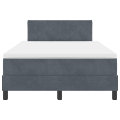 Boxspringbed met matras en LED fluweel donkergrijs 120x190 cm