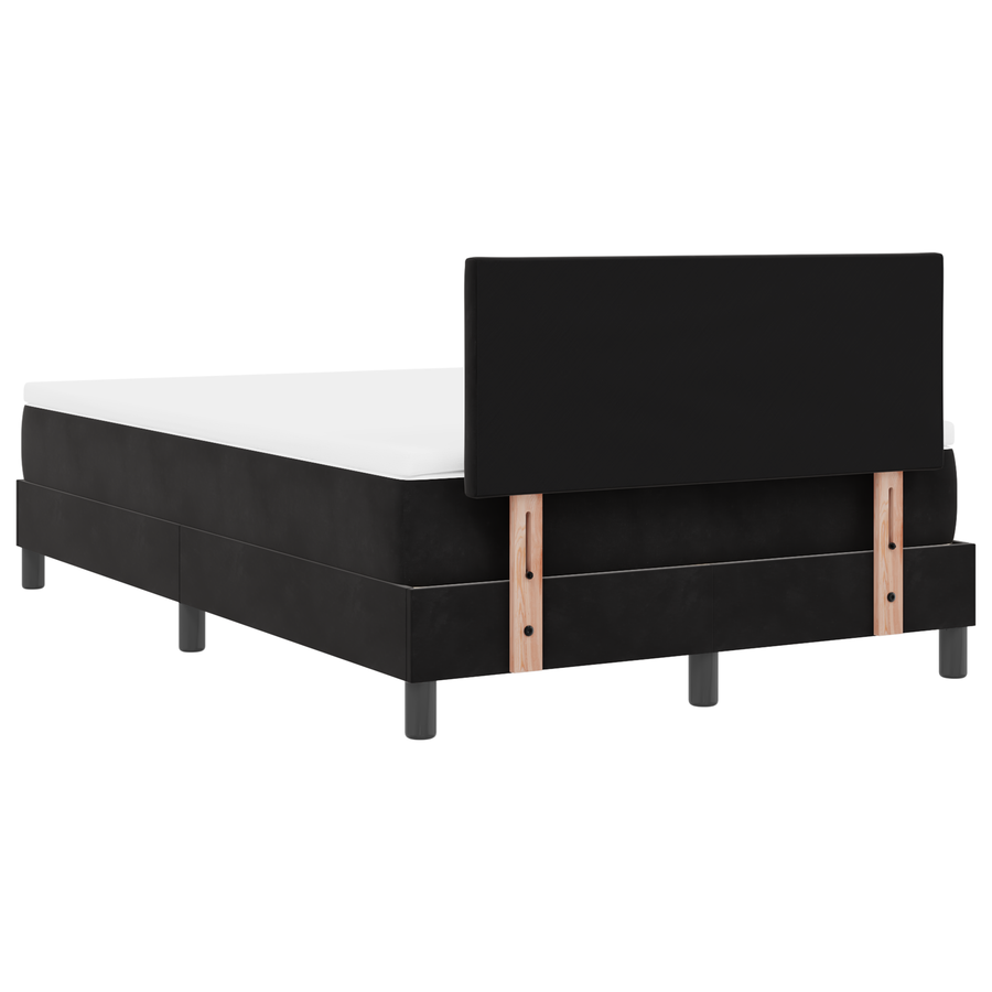 Boxspringbed met matras en LED fluweel zwart 120x190 cm