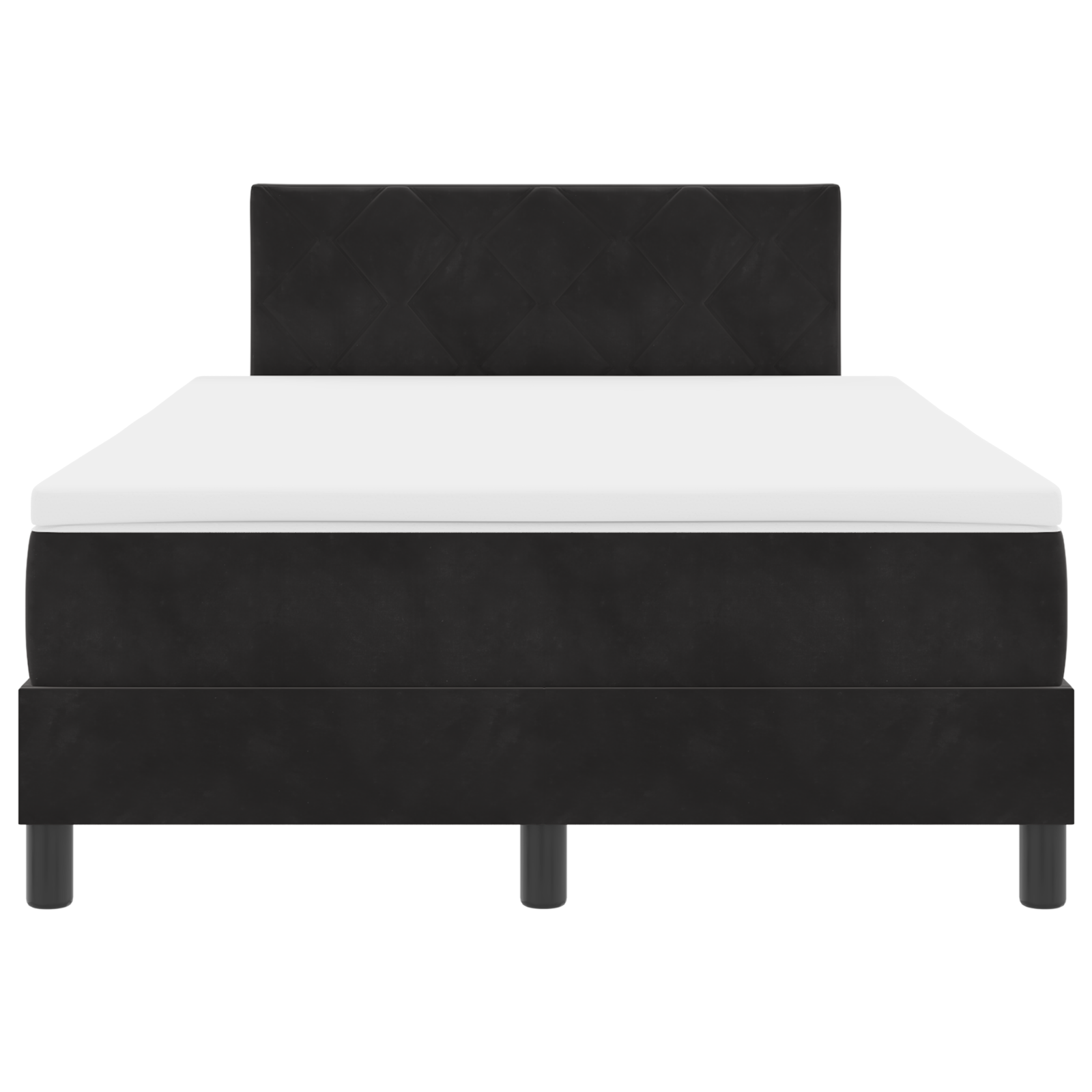 Boxspringbed met matras en LED fluweel zwart 120x190 cm