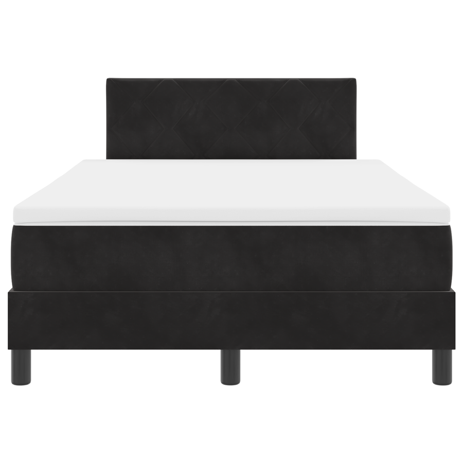 Boxspringbed met matras en LED fluweel zwart 120x190 cm