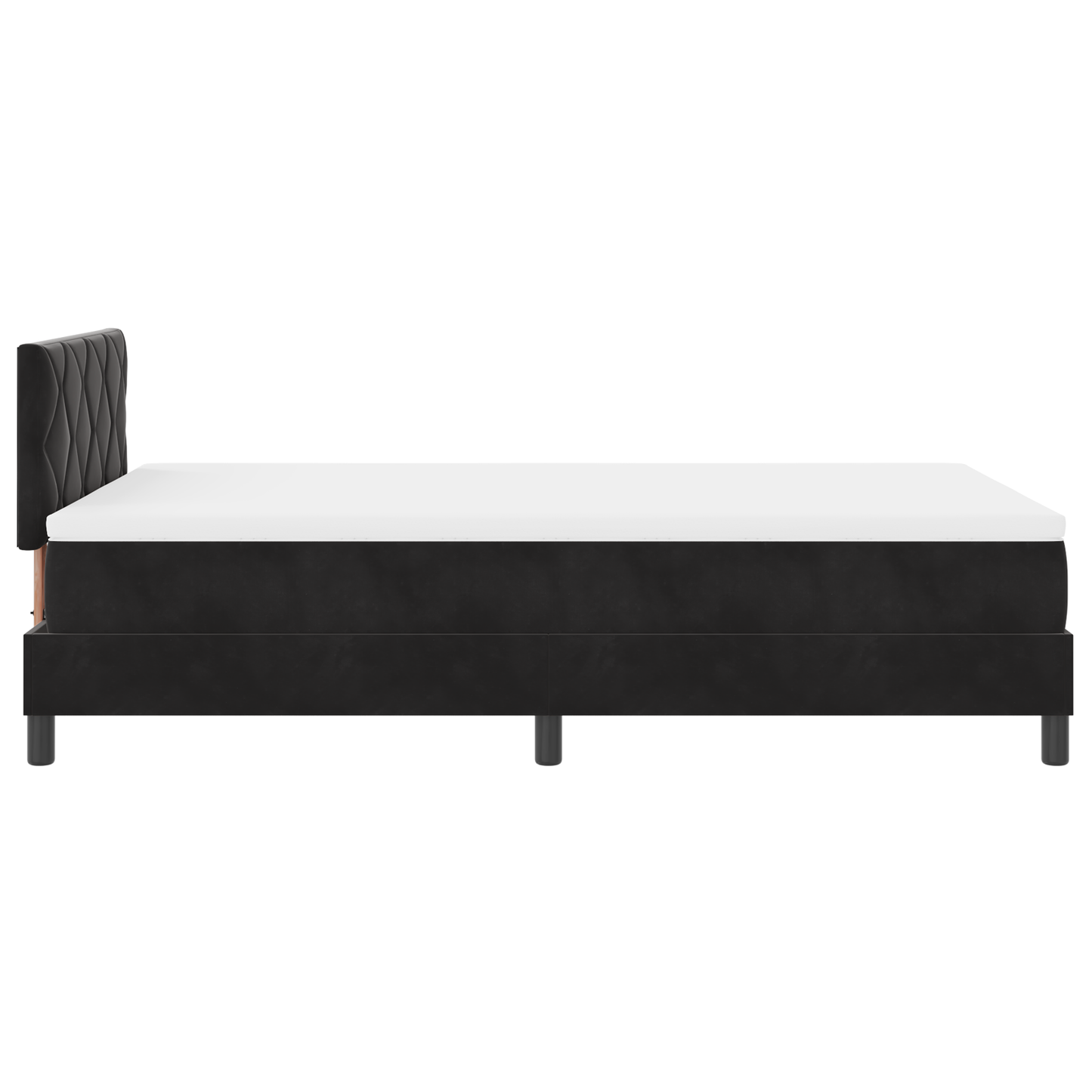 Boxspringbed met matras en LED fluweel zwart 120x190 cm