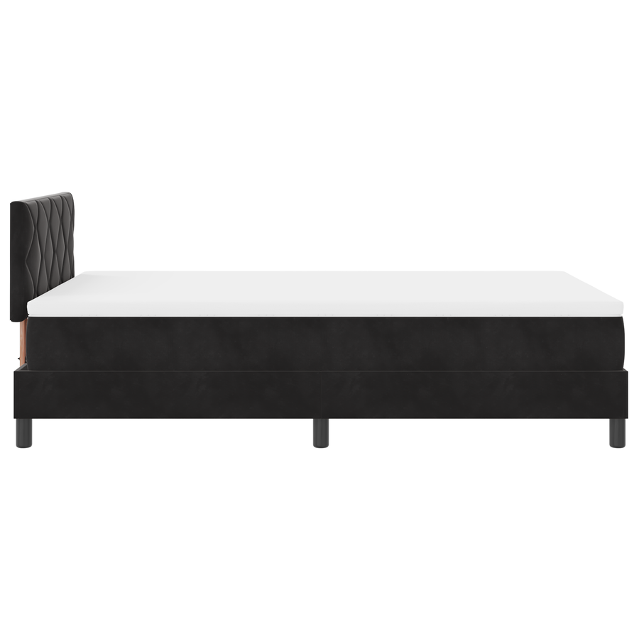 Boxspringbed met matras en LED fluweel zwart 120x190 cm
