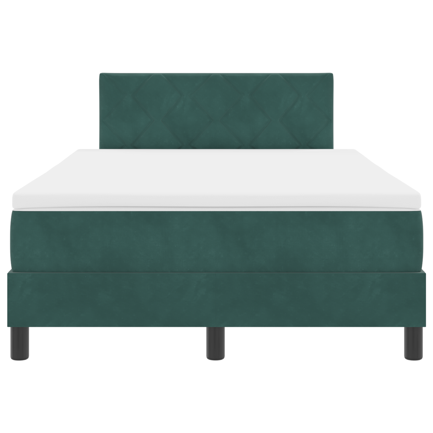 Boxspring Bed met Matras & LED Donkergroen 120x190 cm Fluweel