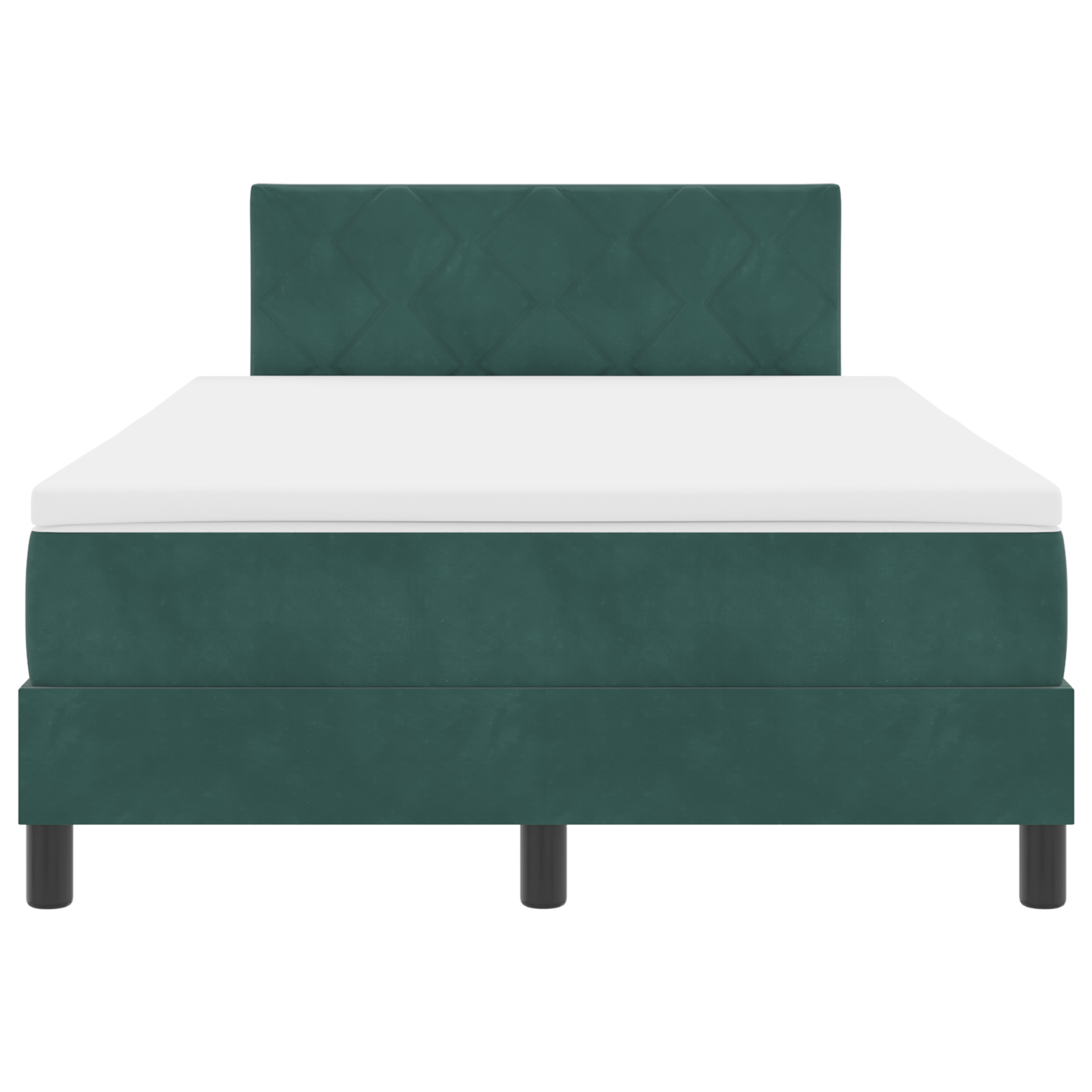 Boxspring Bed met Matras & LED Donkergroen 120x190 cm Fluweel