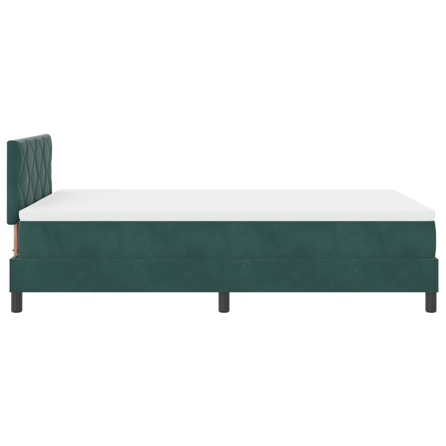 Boxspring Bed met Matras & LED Donkergroen 120x190 cm Fluweel