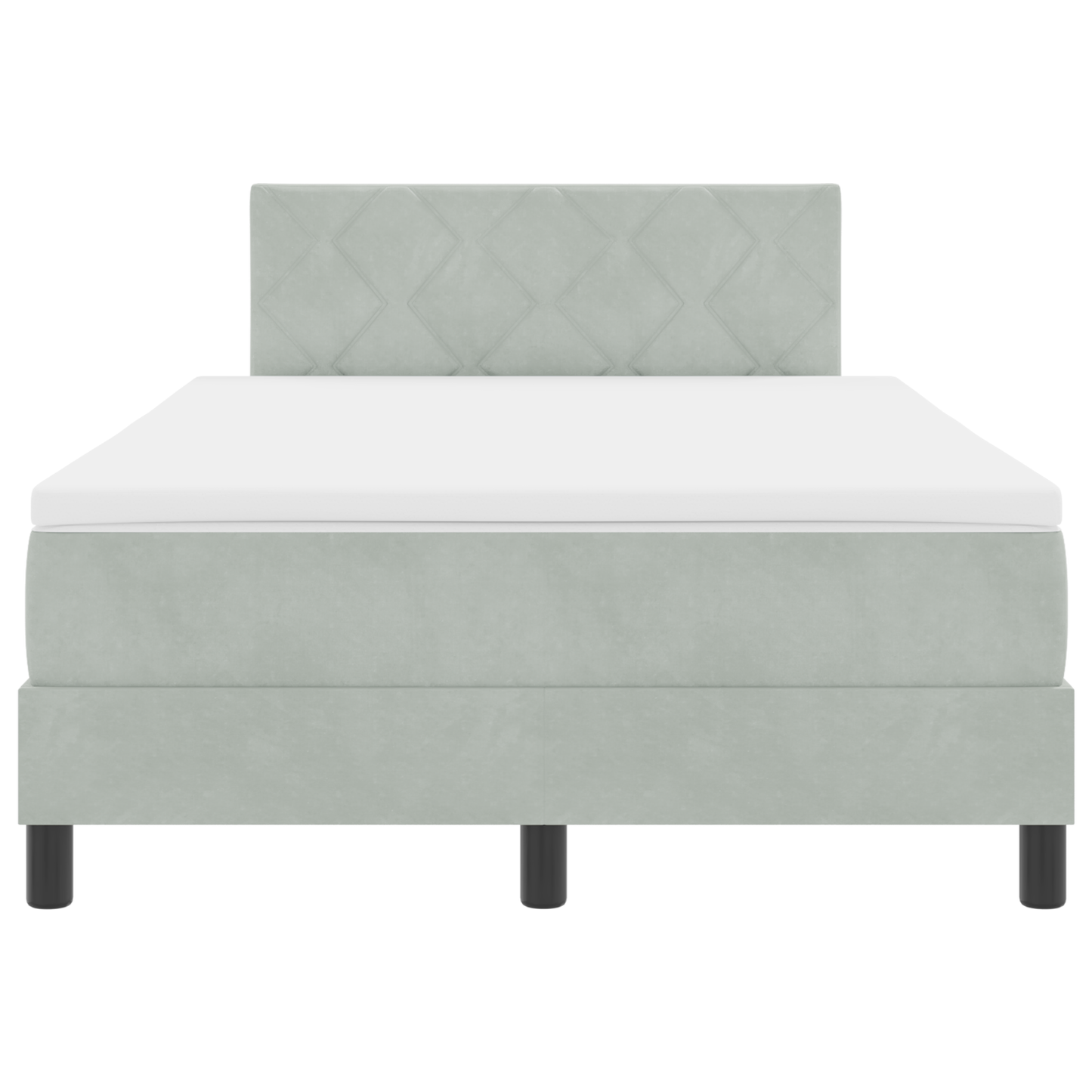 Boxspringbed met matras en LED fluweel lichtgrijs 120x200 cm