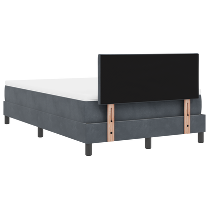 Boxspringbed met matras en LED fluweel donkergrijs 120x200 cm