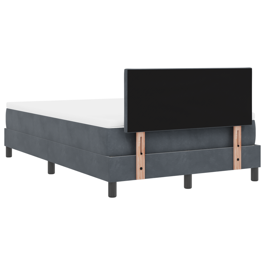Boxspringbed met matras en LED fluweel donkergrijs 120x200 cm