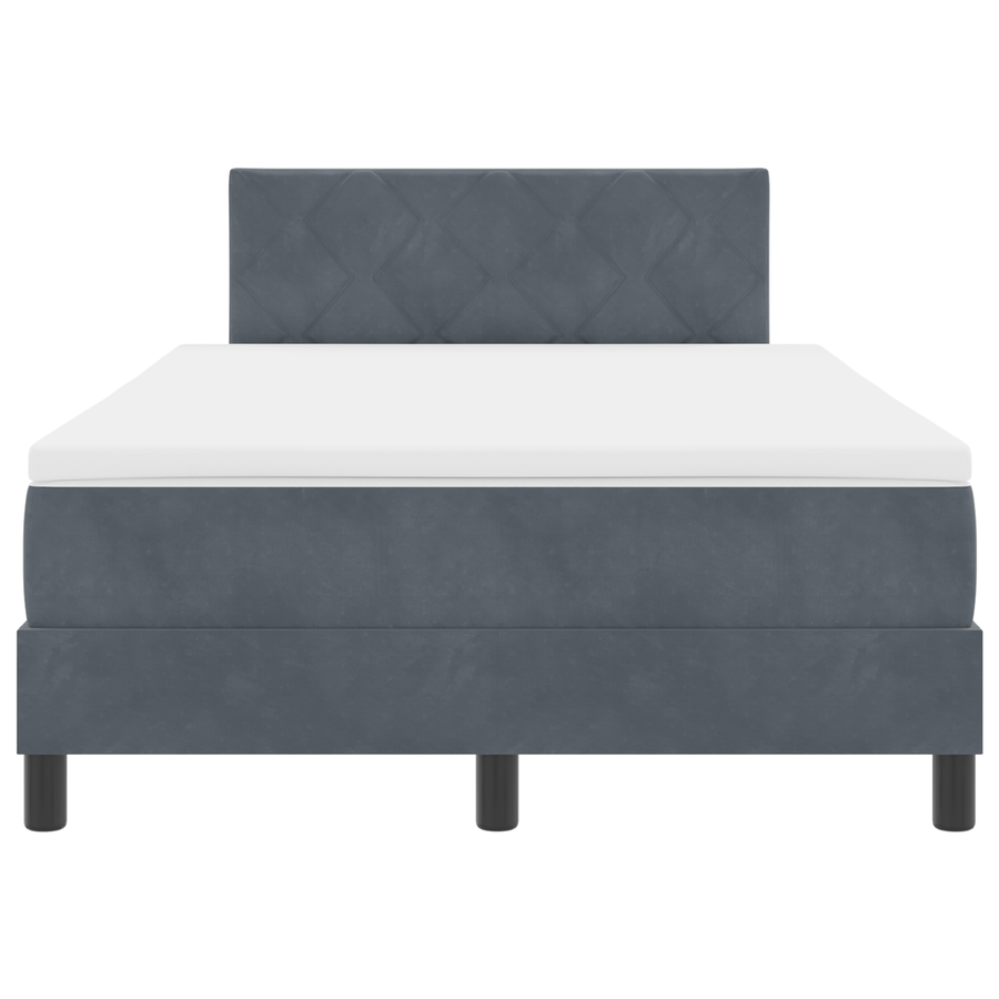 Boxspringbed met matras en LED fluweel donkergrijs 120x200 cm
