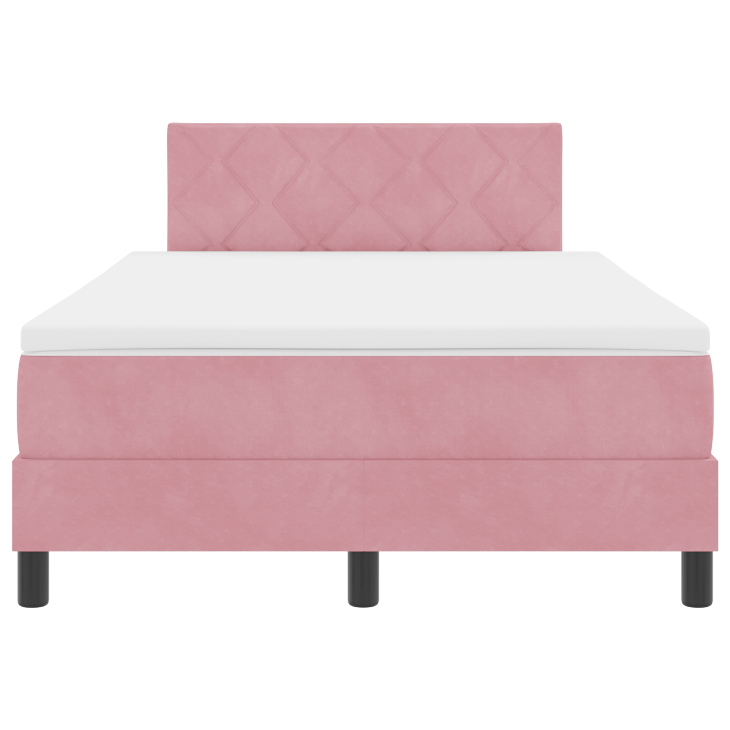 Boxspringbed met matras en LED fluweel roze 120x200 cm