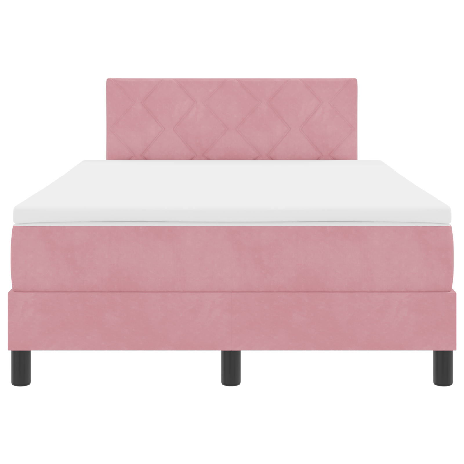 Boxspringbed met matras en LED fluweel roze 120x200 cm