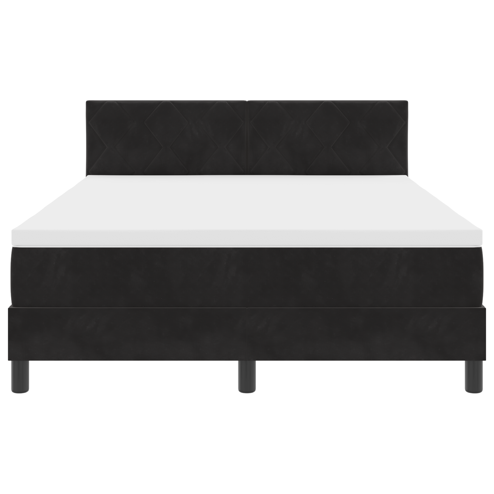 Boxspringbed met matras en LED fluweel zwart 140x190 cm