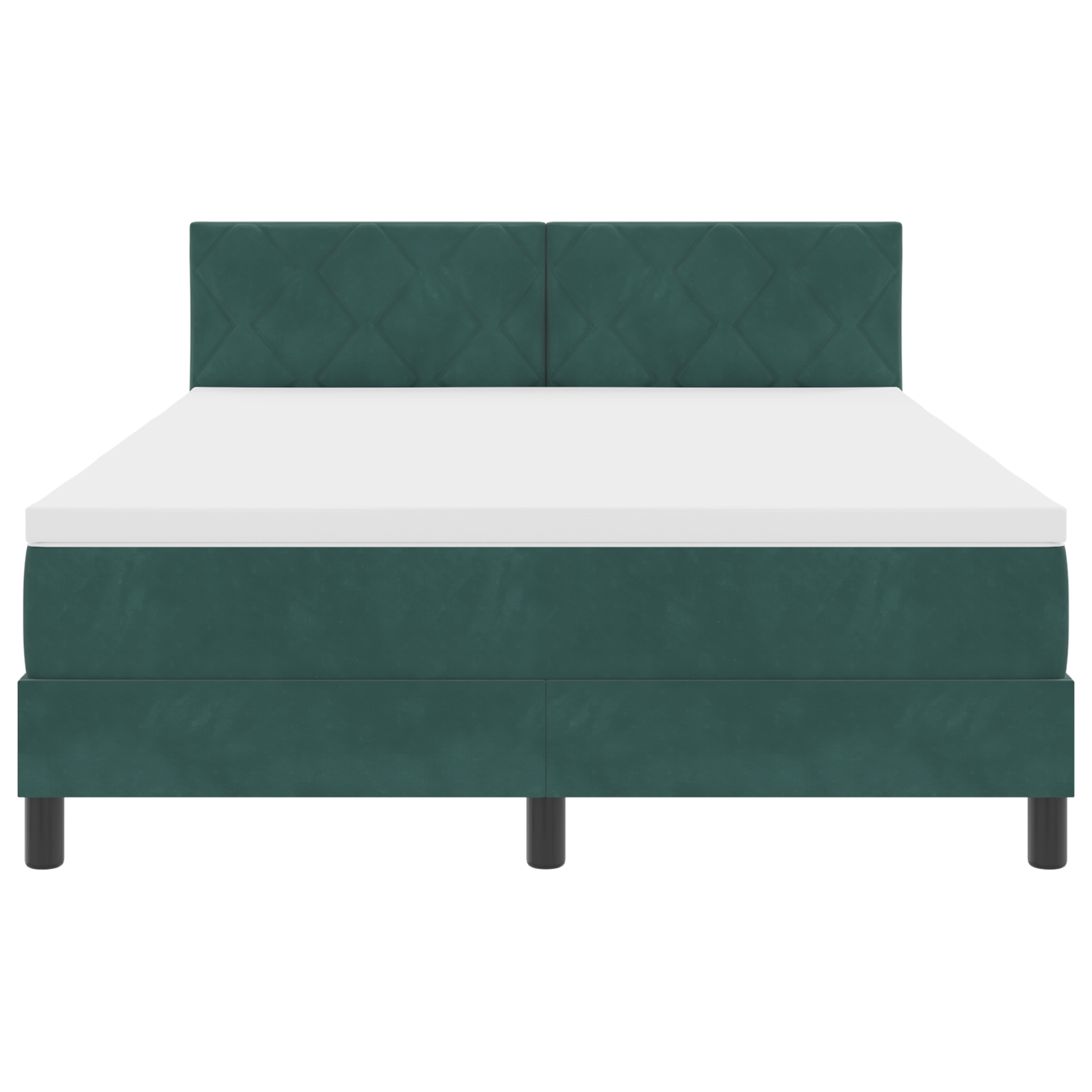 Boxspringbed met matras en LED fluweel donkergroen 140x190 cm