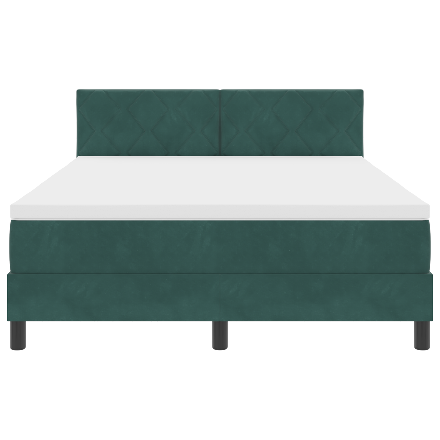 Boxspringbed met matras en LED fluweel donkergroen 140x200 cm