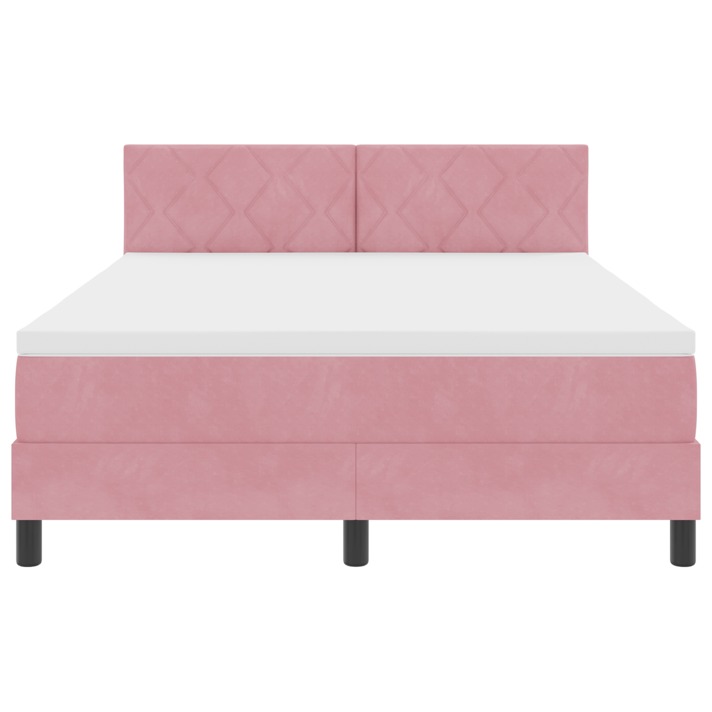 Boxspringbed met matras en LED fluweel roze 160x200 cm