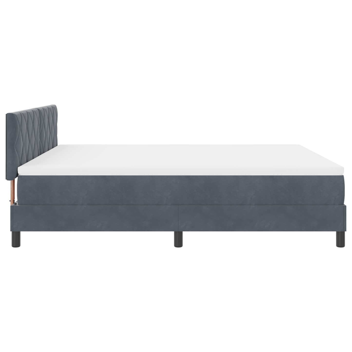Boxspringbed met matras en LED fluweel donkergrijs 180x200 cm