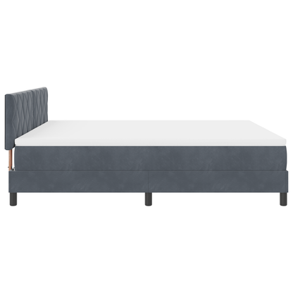 Boxspringbed met matras en LED fluweel donkergrijs 180x200 cm