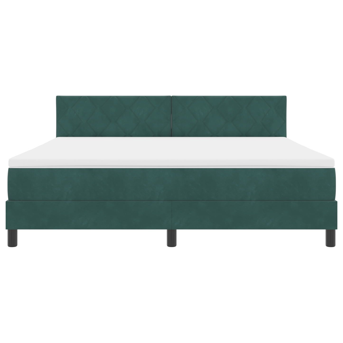 Boxspringbed met matras en LED fluweel donkergroen 180x200 cm