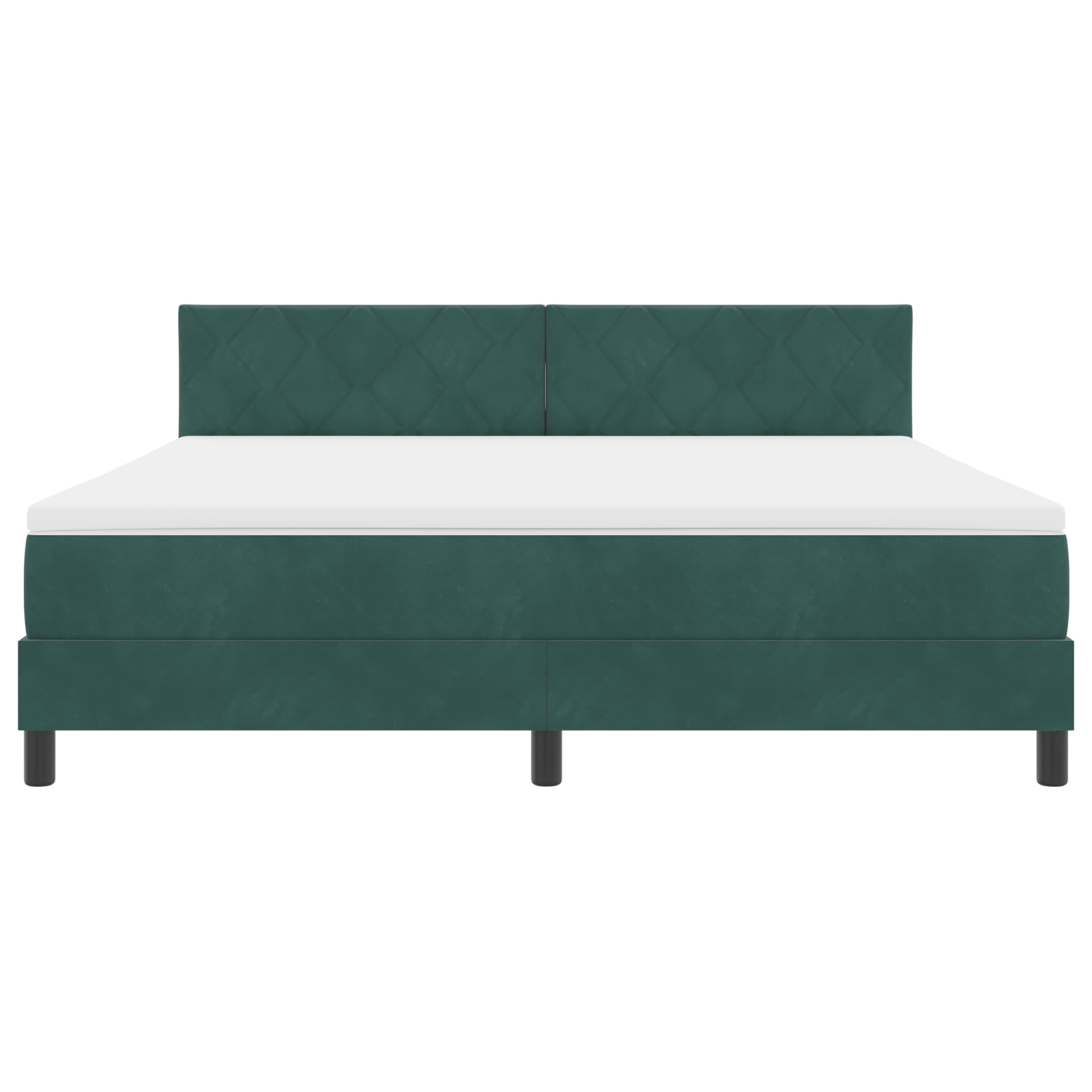 Boxspringbed met matras en LED fluweel donkergroen 180x200 cm