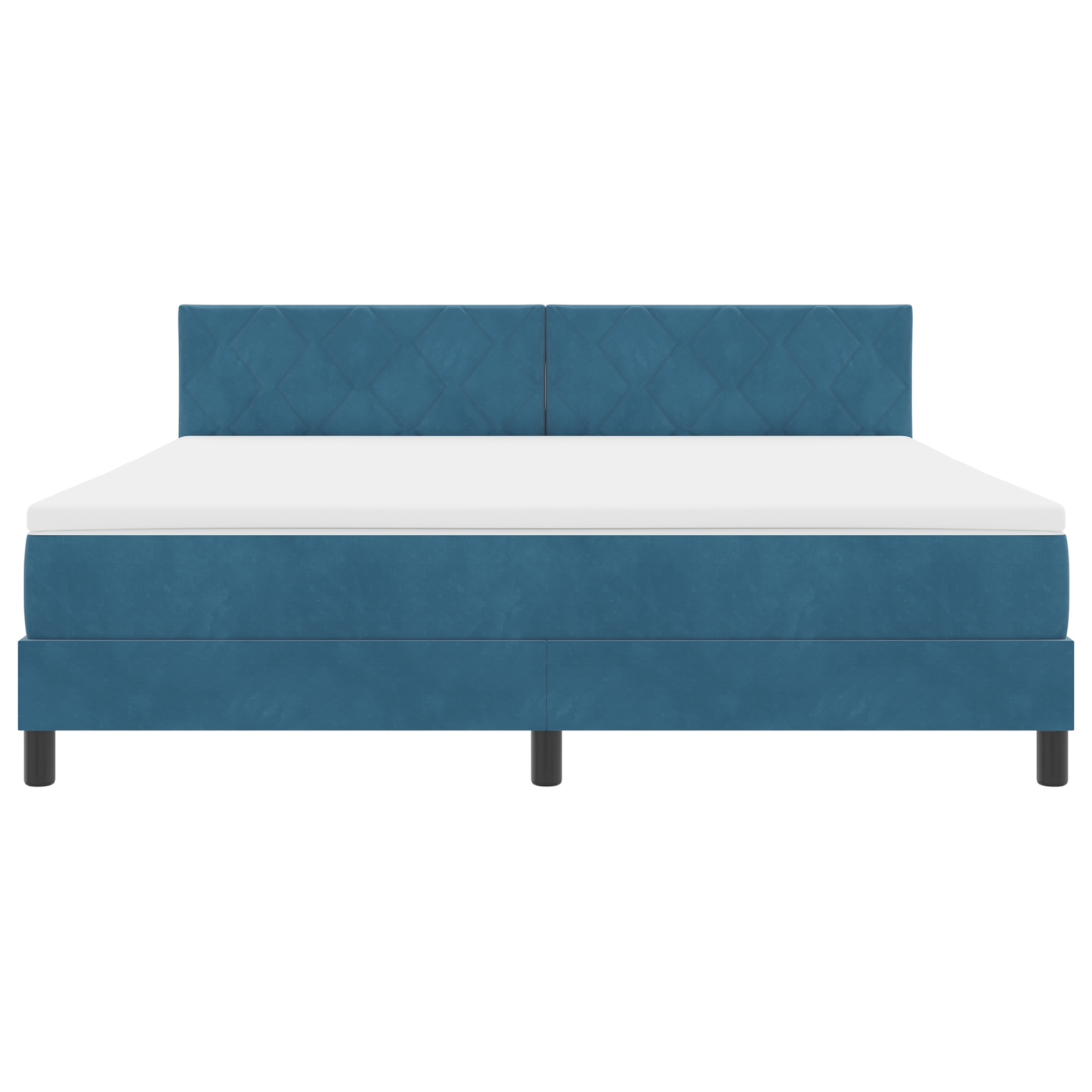 Boxspringbed met matras en LED fluweel donkerblauw 180x200 cm