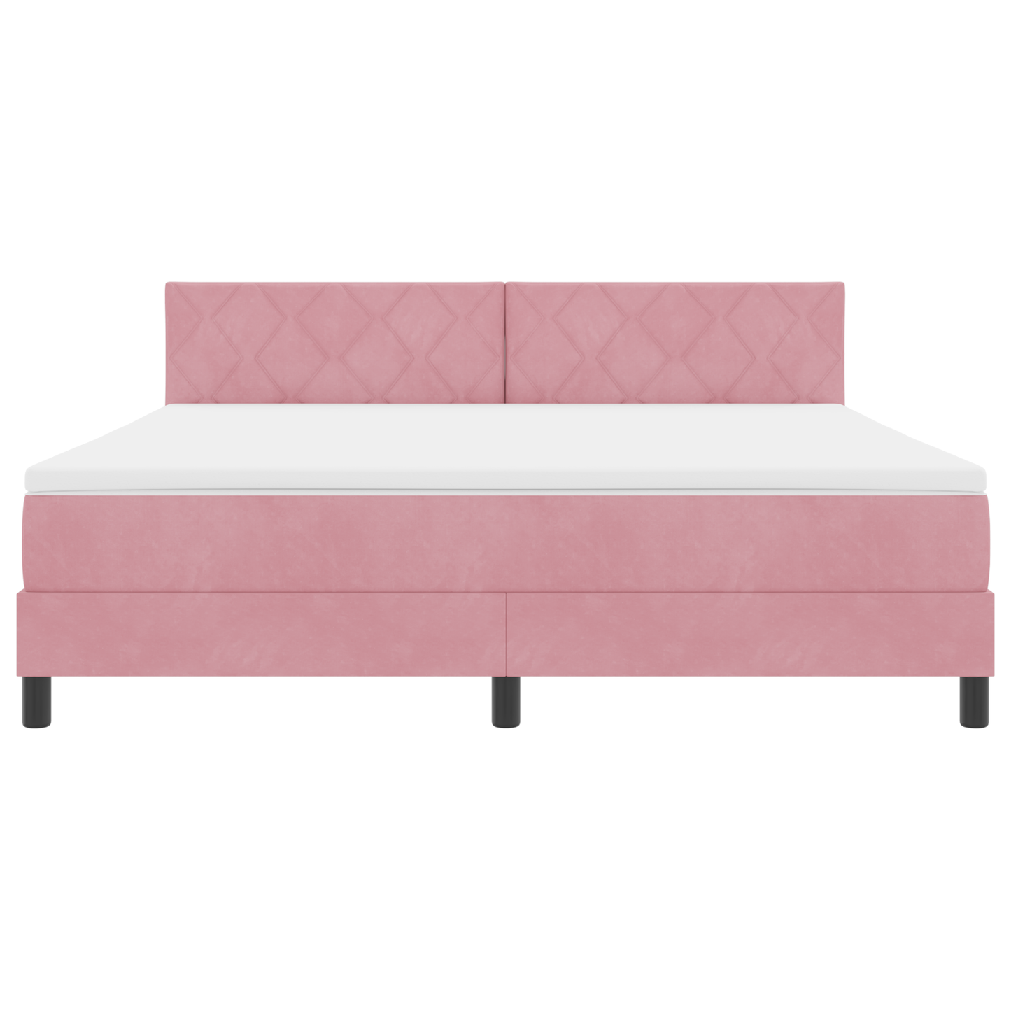 Boxspringbed met matras en LED fluweel roze 180x200 cm