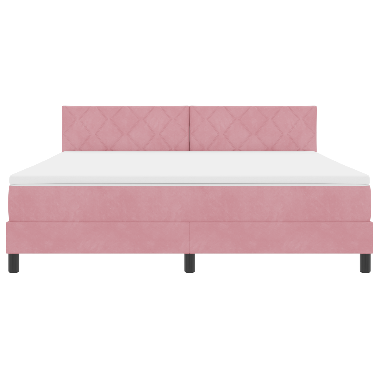 Boxspringbed met matras en LED fluweel roze 180x200 cm