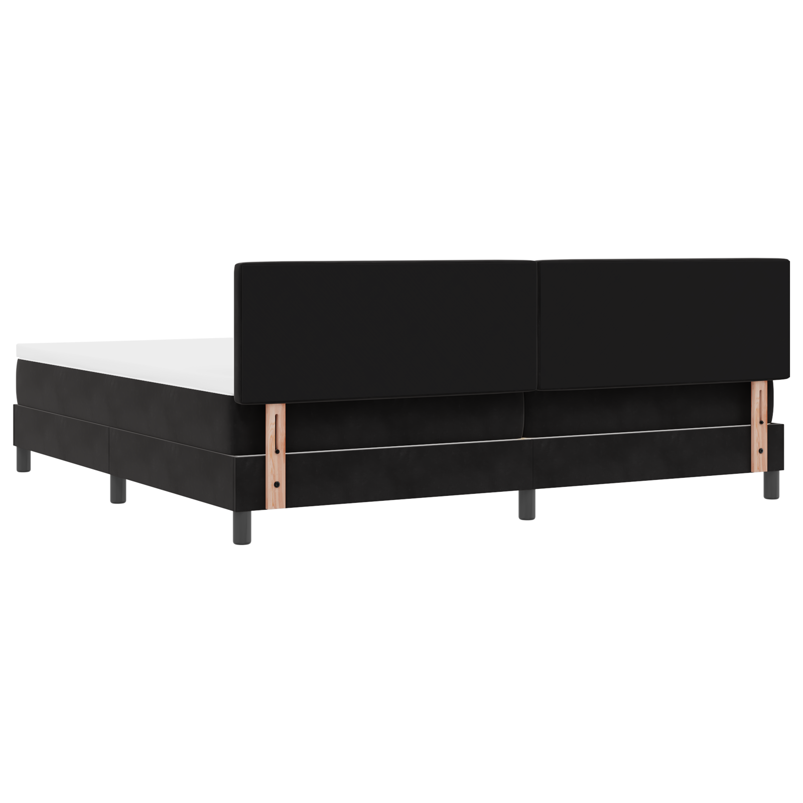 Boxspringbed met matras en LED fluweel zwart 200x200 cm