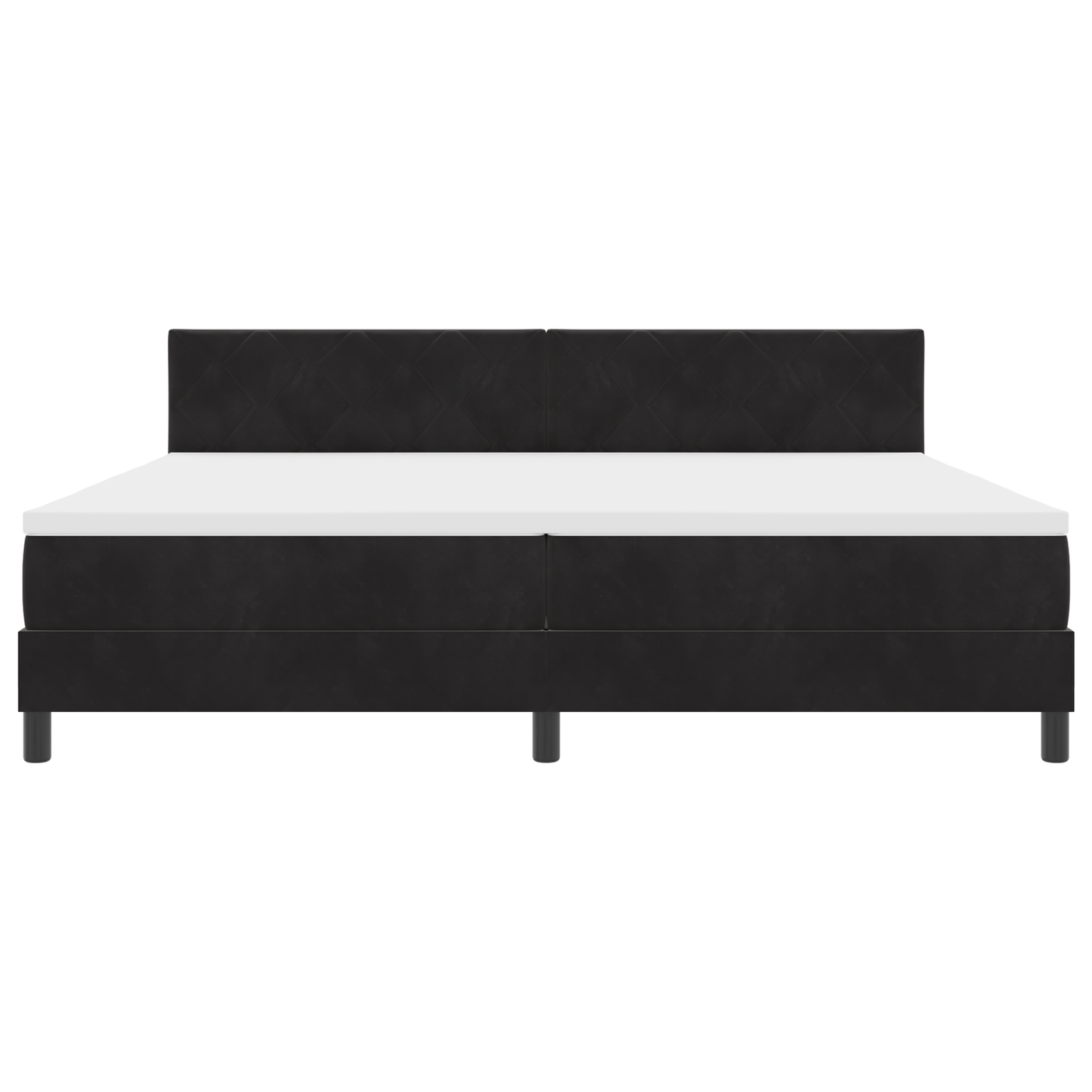 Boxspringbed met matras en LED fluweel zwart 200x200 cm