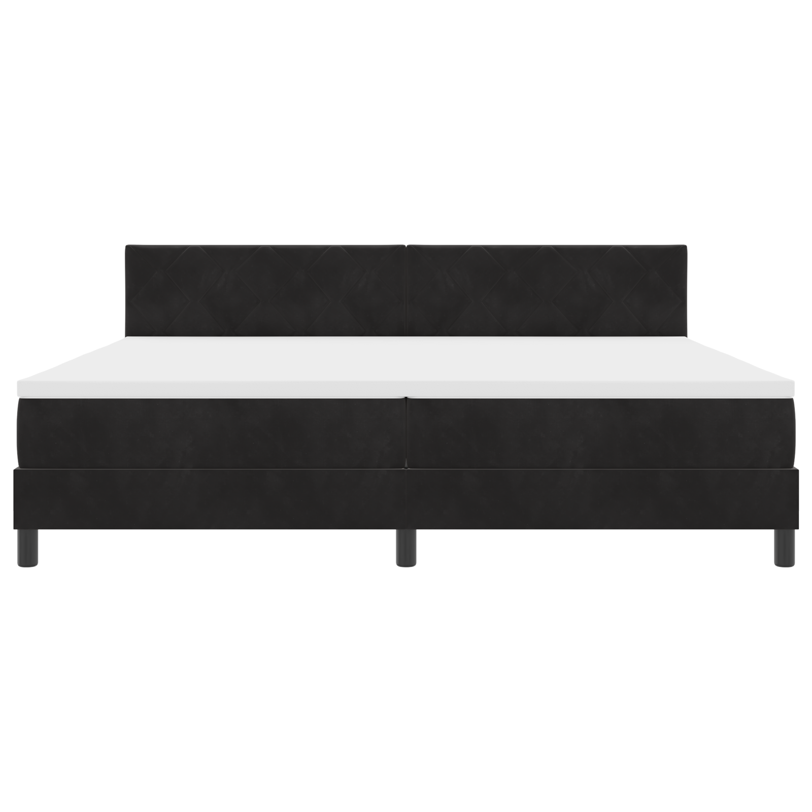 Boxspringbed met matras en LED fluweel zwart 200x200 cm