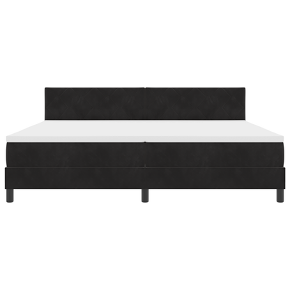 Boxspringbed met matras en LED fluweel zwart 200x200 cm