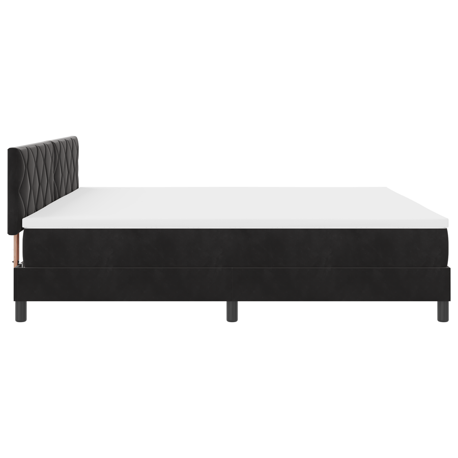 Boxspringbed met matras en LED fluweel zwart 200x200 cm