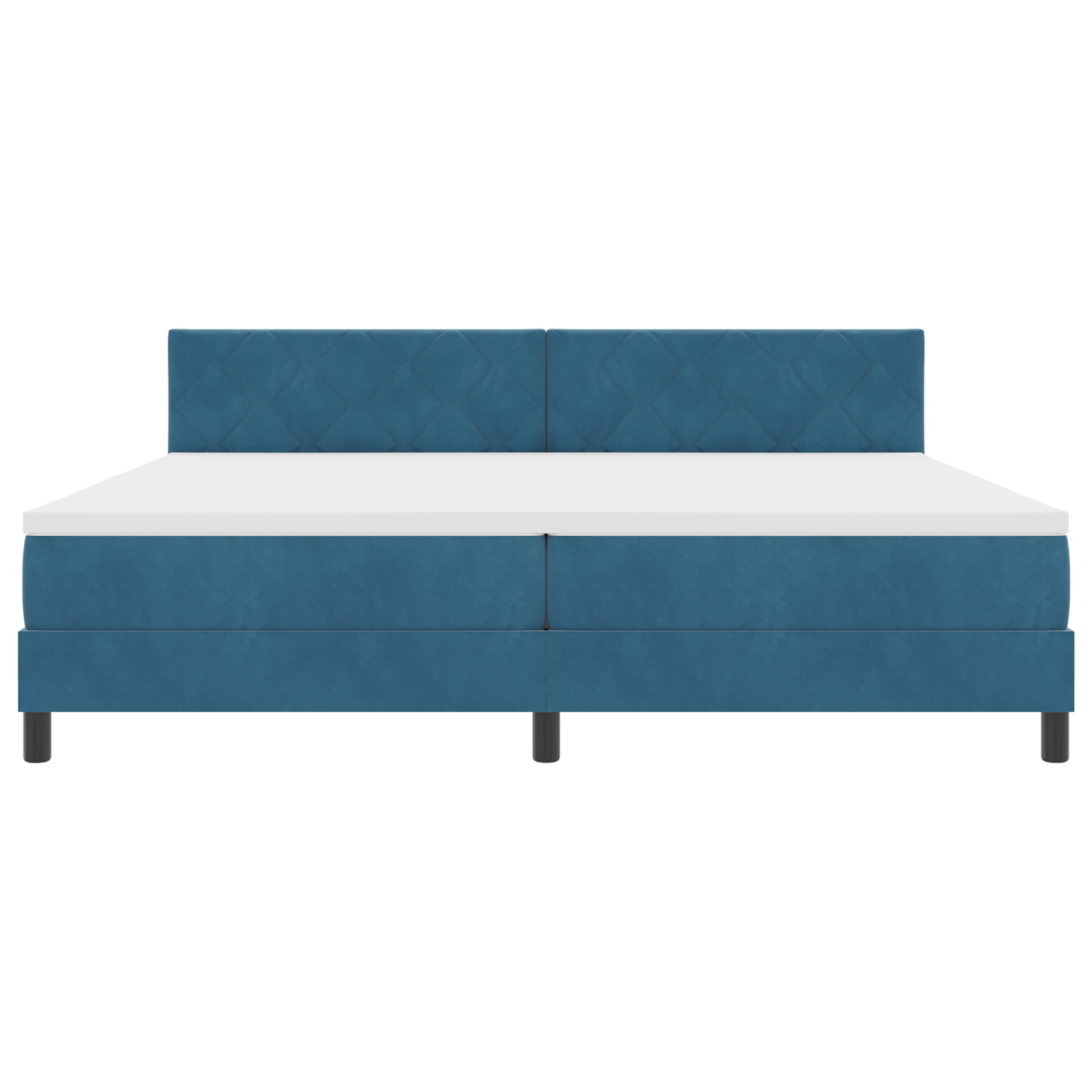 Boxspringbed met matras en LED fluweel donkerblauw 200x200 cm
